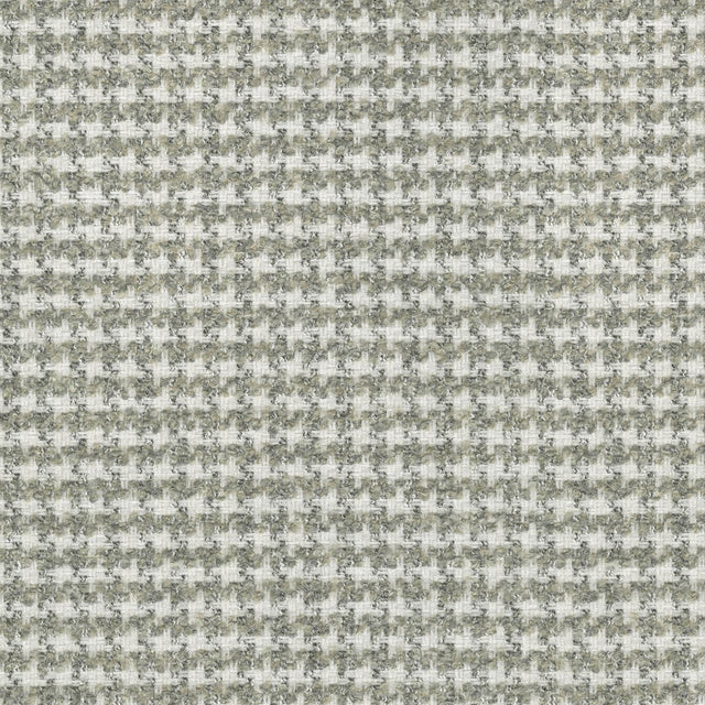 Lia Houndstooth Sterling Polyester Upholstery Fabric - Gray/White Houndstooth, 54" Width (1 Yard)