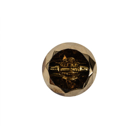 Gold Glass Button - 24L/15mm