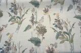 Free Hand Floral Glacier Linen Blend Fabric - Glacier, Mist Green, Spa Blue, Leaf Green, Floral, 55" Width (1 Yard)