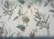Free Hand Floral Glacier Linen Blend Fabric - Glacier, Mist Green, Spa Blue, Leaf Green, Floral, 55" Width (1 Yard)