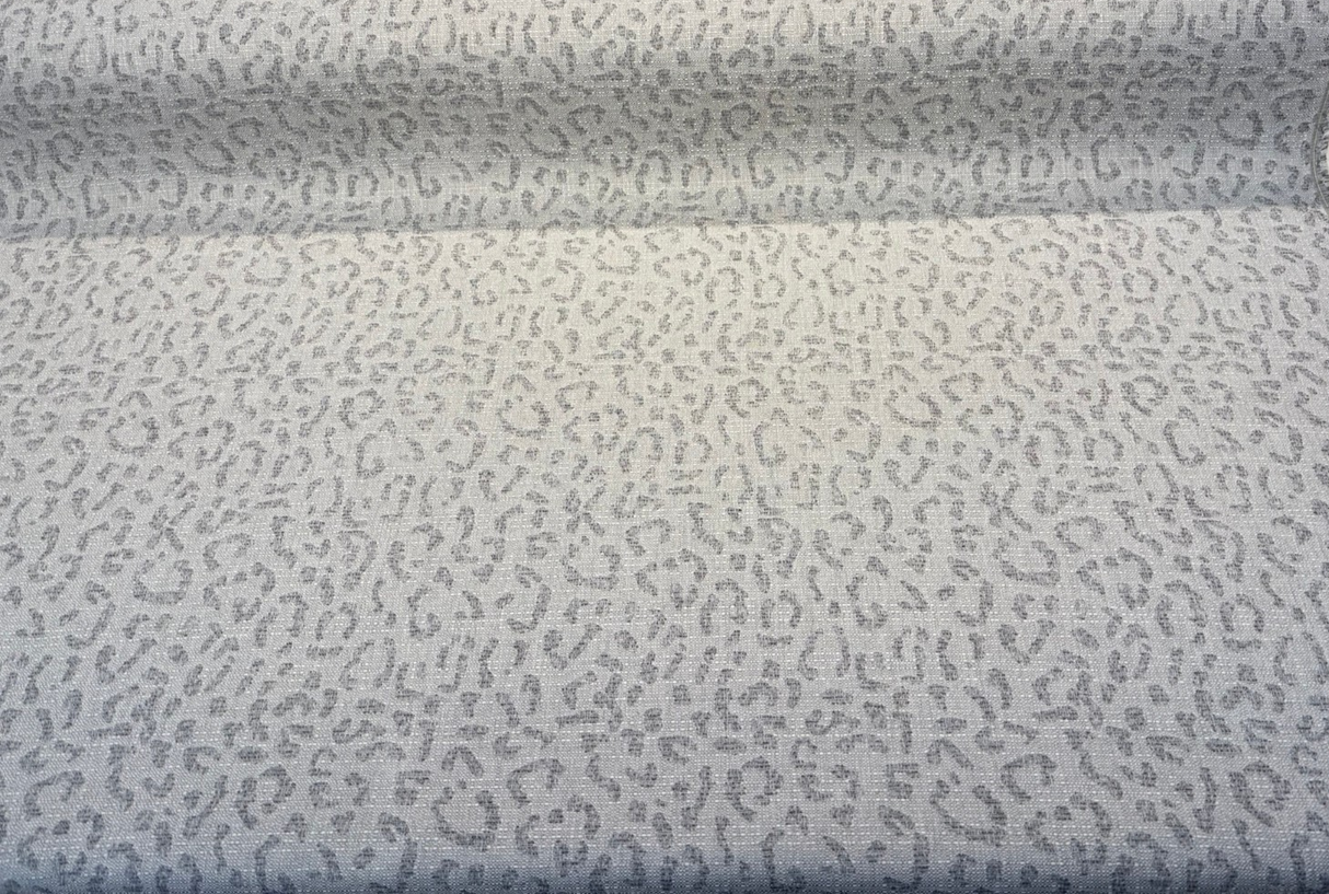 Sunbrella Safari Spot Stone Gray Solution-Dyed Acrylic Fabric - Animal Print, Stone Gray, 56" Width (1 Yard)