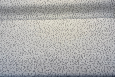 Sunbrella Safari Spot Stone Gray Solution-Dyed Acrylic Fabric - Animal Print, Stone Gray, 56" Width (1 Yard)