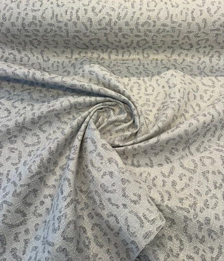 Sunbrella Safari Spot Stone Gray Solution-Dyed Acrylic Fabric - Animal Print, Stone Gray, 56" Width (1 Yard)