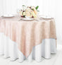 Square Polyester Table Overlay 72x72 Blush Pink
