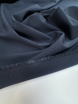 Blue Twill Polyester Viscose Elastane Double Weave