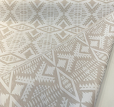 Sunbrella Diamond River Tonal Snow Pendleton Acrylic Fabric - Beige And White Geometric Lodge Pattern, 54" Width (1 Yard)