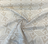 Sunbrella Diamond River Tonal Snow Pendleton Acrylic Fabric - Beige And White Geometric Lodge Pattern, 54" Width (1 Yard)