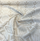 Sunbrella Diamond River Tonal Snow Pendleton Acrylic Fabric - Beige And White Geometric Lodge Pattern, 54" Width (1 Yard)