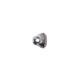 Platinum/Light Blue Glass Button - 14L/9mm