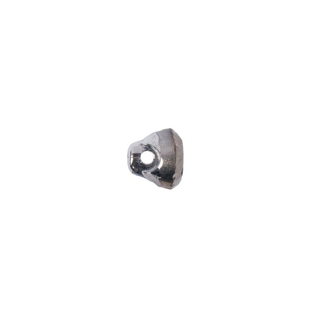 Platinum/Light Blue Glass Button - 14L/9mm
