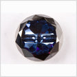 Platinum/Light Blue Glass Button - 32L/20mm