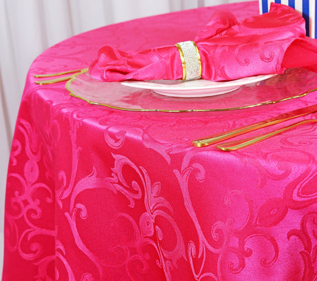 Square Polyester Table Overlay 72x72 Fuchsia