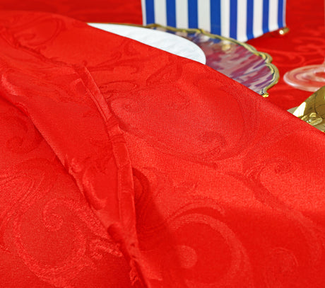 Square Polyester Table Overlay 72x72 Red