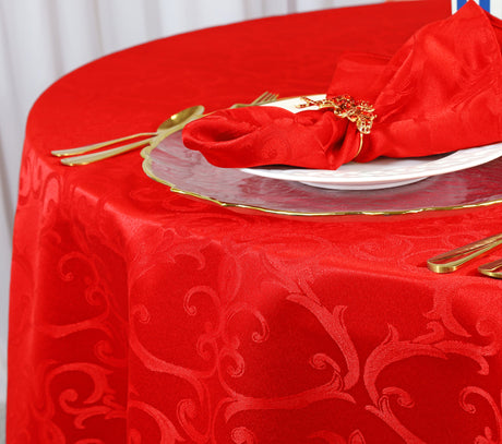 Square Polyester Table Overlay 72x72 Red