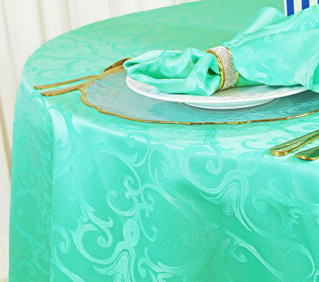 Square Polyester Table Overlay 72x72 Tiff Blue/Aqua Blue