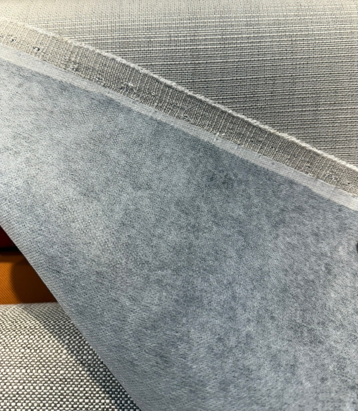 Sunbrella Echo Ash FR Backed Solution-Dyed Acrylic Fabric - Ash Gray Textured Solid, 54" Width (By The Yard)