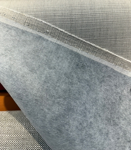 Sunbrella Echo Ash FR Backed Solution-Dyed Acrylic Fabric - Ash Gray Textured Solid, 54" Width (By The Yard)