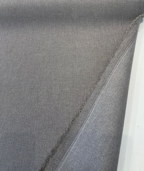 Sunbrella Blend Fog Rain Backed Acrylic Fabric - Fog Gray Heathered, Waterproof Rain Backing, 54" Width (1 Yard)