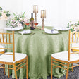 Round Polyester Tablecloth 132" Sage Green