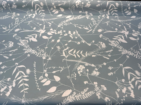 Sunbrella Delilah Spa Acrylic Fabric - Spa Blue Floral, 54" Width (1 Yard)