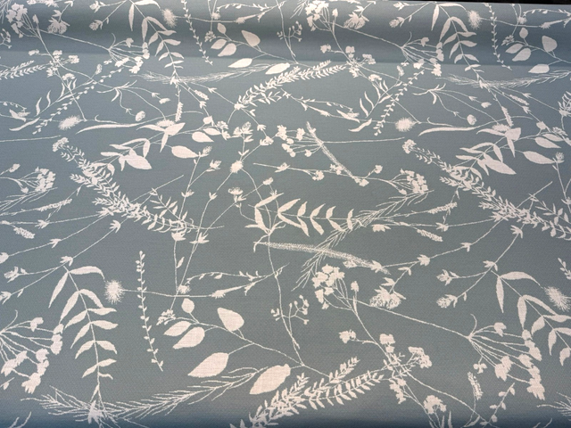 Sunbrella Delilah Spa Acrylic Fabric - Spa Blue Floral, 54" Width (1 Yard)