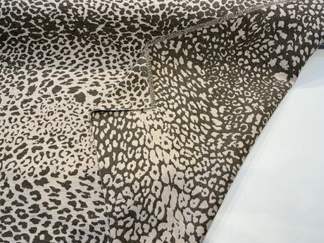 Leopard Skin Taupe Sunbrella Acrylic Fabric - Taupe Leopard Skin Pattern, 54" Width (1 Yard)