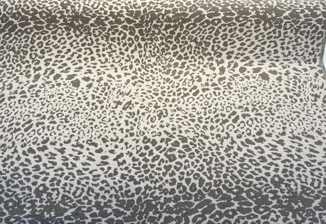 Leopard Skin Taupe Sunbrella Acrylic Fabric - Taupe Leopard Skin Pattern, 54" Width (1 Yard)