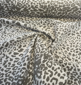 Leopard Skin Taupe Sunbrella Acrylic Fabric - Taupe Leopard Skin Pattern, 54" Width (1 Yard)