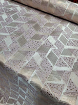 Pink Rose Gold Brocade Fabric