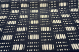 Sunbrella Keval Tribal Indigo Blue 145655-0001 Solution-Dyed Acrylic Fabric - Indigo Blue Tribal Geometric Pattern, 55" Width (1 Yard)