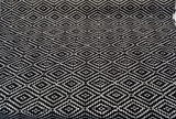 Sunbrella Capra Classic Acrylic Fabric - Black Geometric Diamond Pattern, 54" Width (1 Yard)