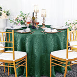 Round Polyester Tablecloth 120" Versailles Chopin Damask Hunter Green/Holly Green