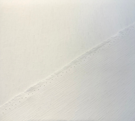 Sunbrella Grasscloth White Acrylic Fabric - White Textured Grasscloth, 54" Width (1 Yard)