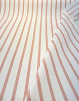 Sunbrella Lido Acrylic Fabric - Coral Almond Stripes, 54" Width (1 Yard)