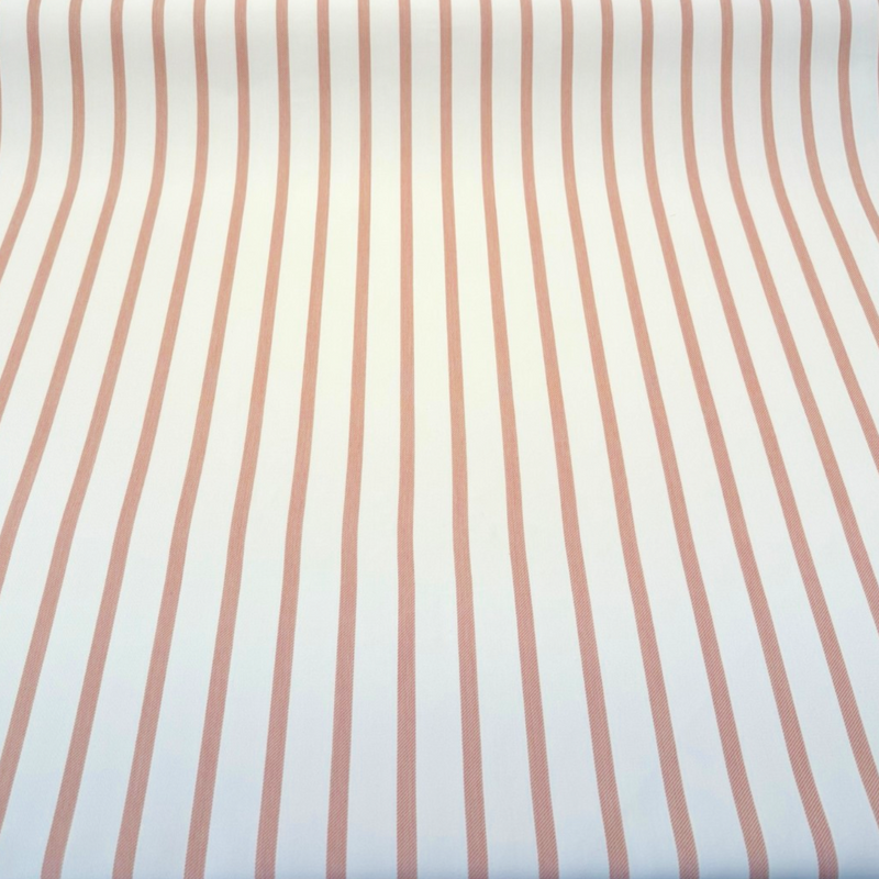 Sunbrella Lido Acrylic Fabric - Coral Almond Stripes, 54" Width (1 Yard)