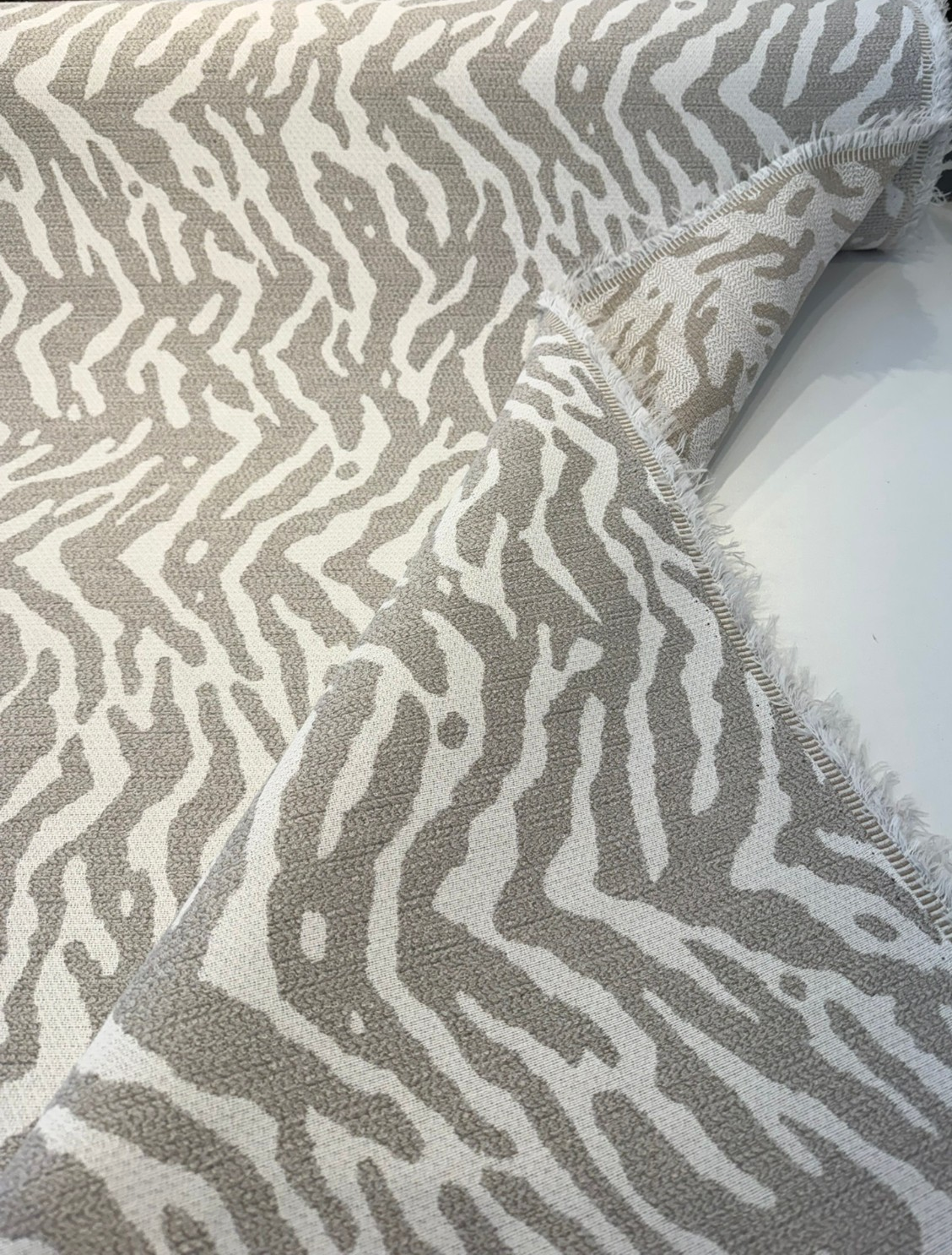 Sunbrella Panthera Cloud Acrylic Fabric - Cloud Gray Animal Pattern, 54" Width (By The Yard)