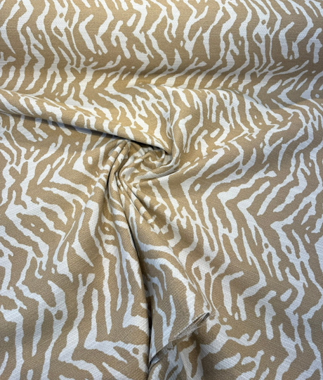 Sunbrella Panthera Barley Acrylic Fabric - Animal Stripe, Barley, 54" Width (1 Yard)