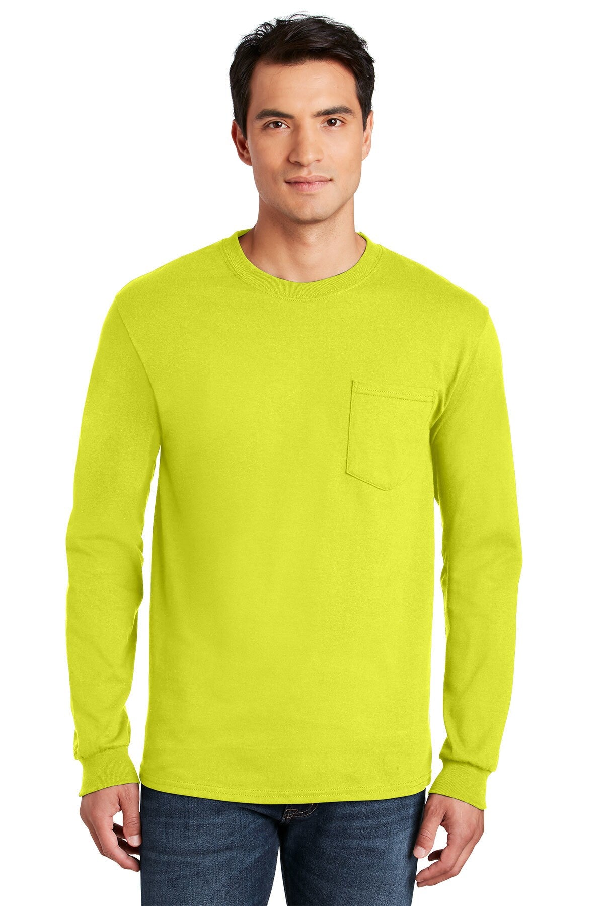 Gildan® Crewneck Ultra Cotton Long Sleeve Pocket T-Shirt