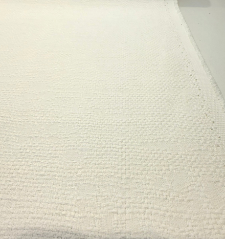 Sunbrella Thatch Salt White Sunbrella Acrylic Fabric - White Basket Weave, 54" Width (1 Yard)