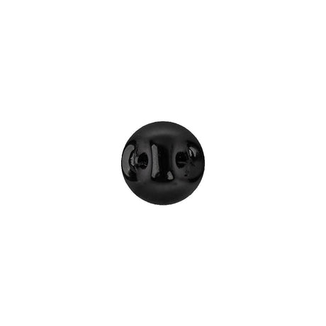 Black Glass Button - 16L/10mm