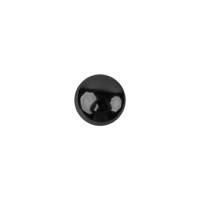 Black Glass Button - 16L/10mm