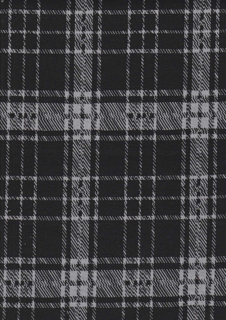 Double Knit Jacquard Plaid Stretch Fabric