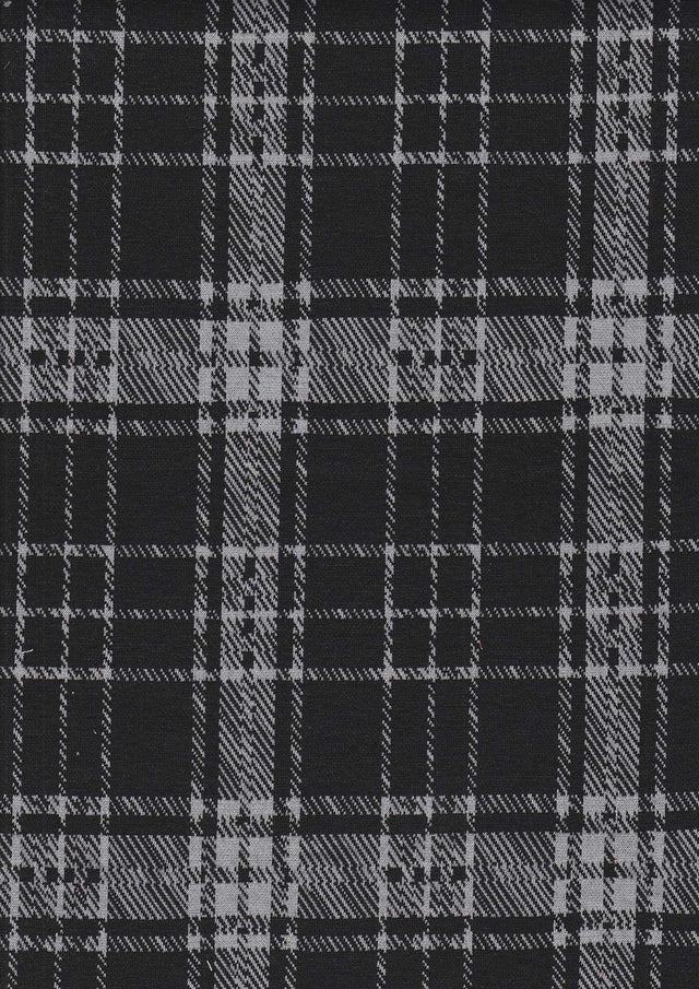 Double Knit Jacquard Plaid Stretch Fabric