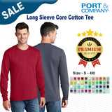 Port & Company® Crewneck Long Sleeve Core Cotton Tee