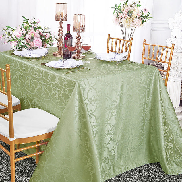 Rectangular Polyester Tablecloth 90x132 Sage Green