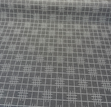 Sunbrella Pindler Gridlock Solution Dyed Acrylic Fabric - Charcoal Gray Geometric Pattern, 54" Width (1 Yard)
