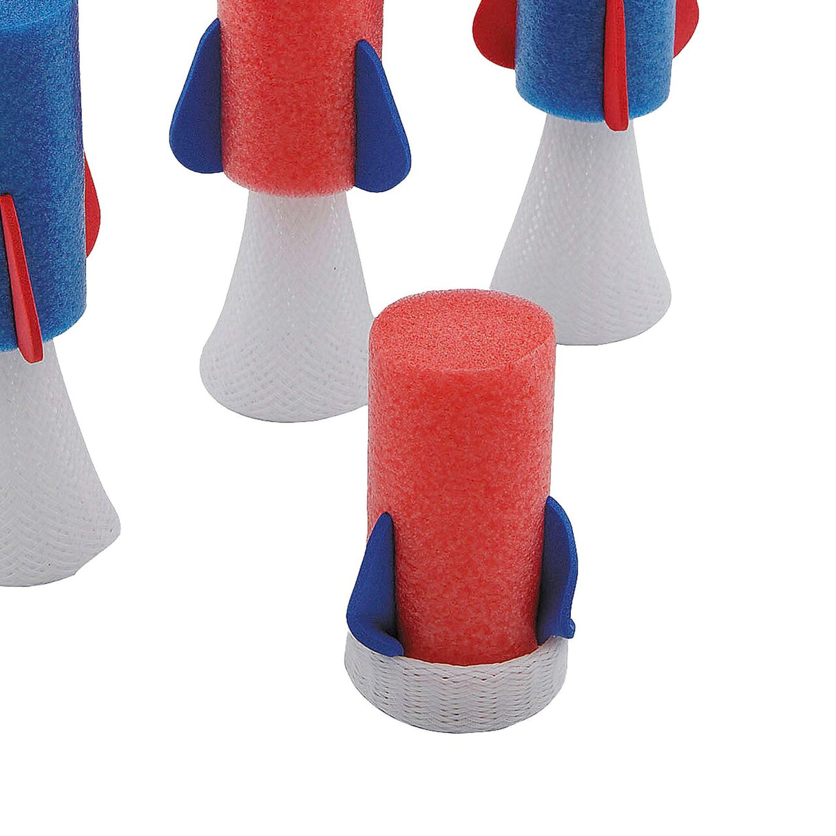 1 1/2" x 4 1/2" Patriotic Red, White & Blue Rocket Hopper Toys 12 Pc.