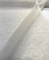 Belgian Linen Sheer Taupe Curtain Drapery Fabric - Taupe Sheer Weave, 57" Width (1 Yard)