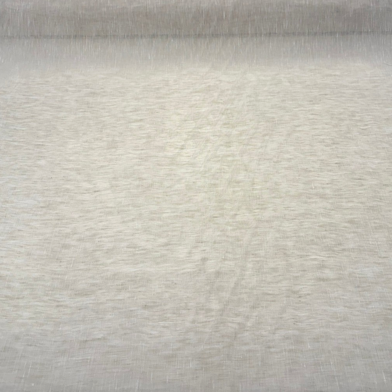 Belgian Linen Sheer Taupe Curtain Drapery Fabric - Taupe Sheer Weave, 57" Width (1 Yard)