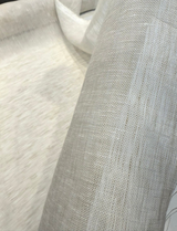 Belgian Linen Sheer Taupe Curtain Drapery Fabric - Taupe Sheer Weave, 57" Width (1 Yard)